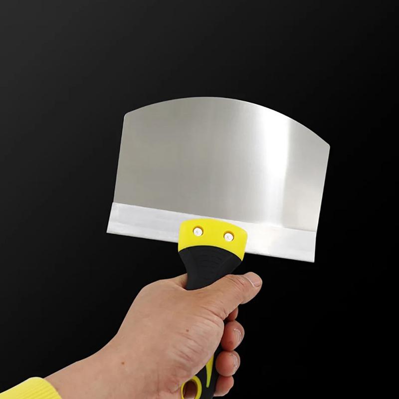 Stainless Steel Putty Knife Wall Paint Plaster Trowel Arc Ash Shovel Paint Feed Filling Scraper Blade Spatula Construction Tools