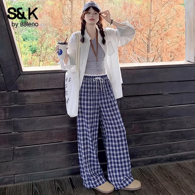 

Baleno S&K Women s High-Waisted Wide-Leg Pants S