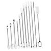 12Pcs Laboratory Spatula 304 Stainless Steel Multifunctional Sampling Scoop Experiment Supplies