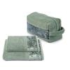 Guest Towel Geo Tartan Green In Cotton 480 Gsm