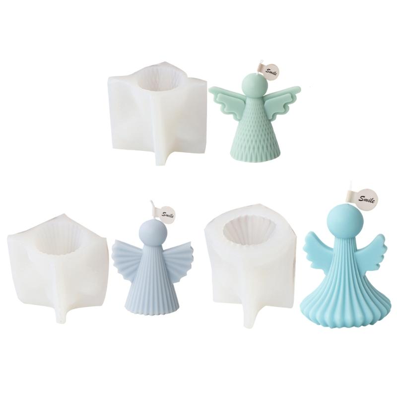 Easter Themed Angel Silicone Mold DIY Wax Candle Molds Aromatherapy Making Mould Handmade Festive Theme Ornament