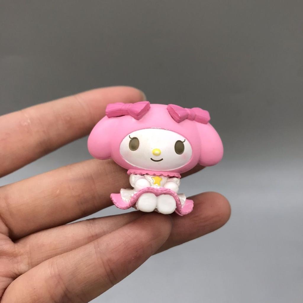 Hello Kitty Angel 4Cm Figure Sanrio Melody Kuromi Anime Cinnamoroll Doll Kawaii Diy Cake Decoration Christmas Gifts For Children