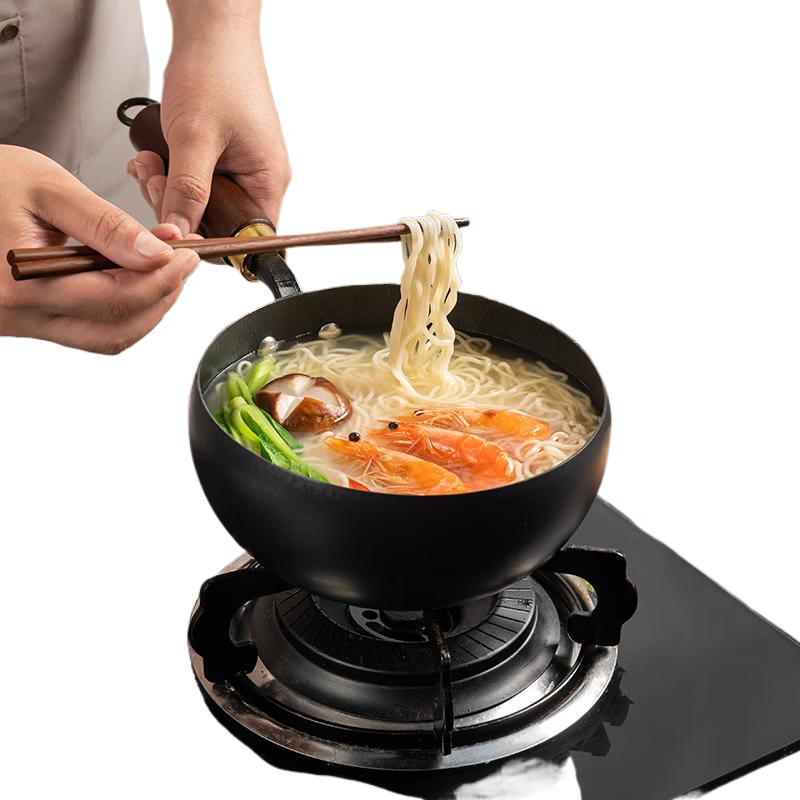 Wu Tuo Non-Coated Cast Iron Wok Set