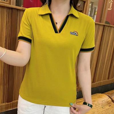 Polo Shirt Short-sleeved Women's Summer New Style Belly Cover Tops for Women's Summer T-shirt Half-sleeved Shirt