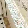 Absorbent Window Sill Pad Protector Rustic Plant Print Leak Proof Water Collecting Cushion for Household Office Decor