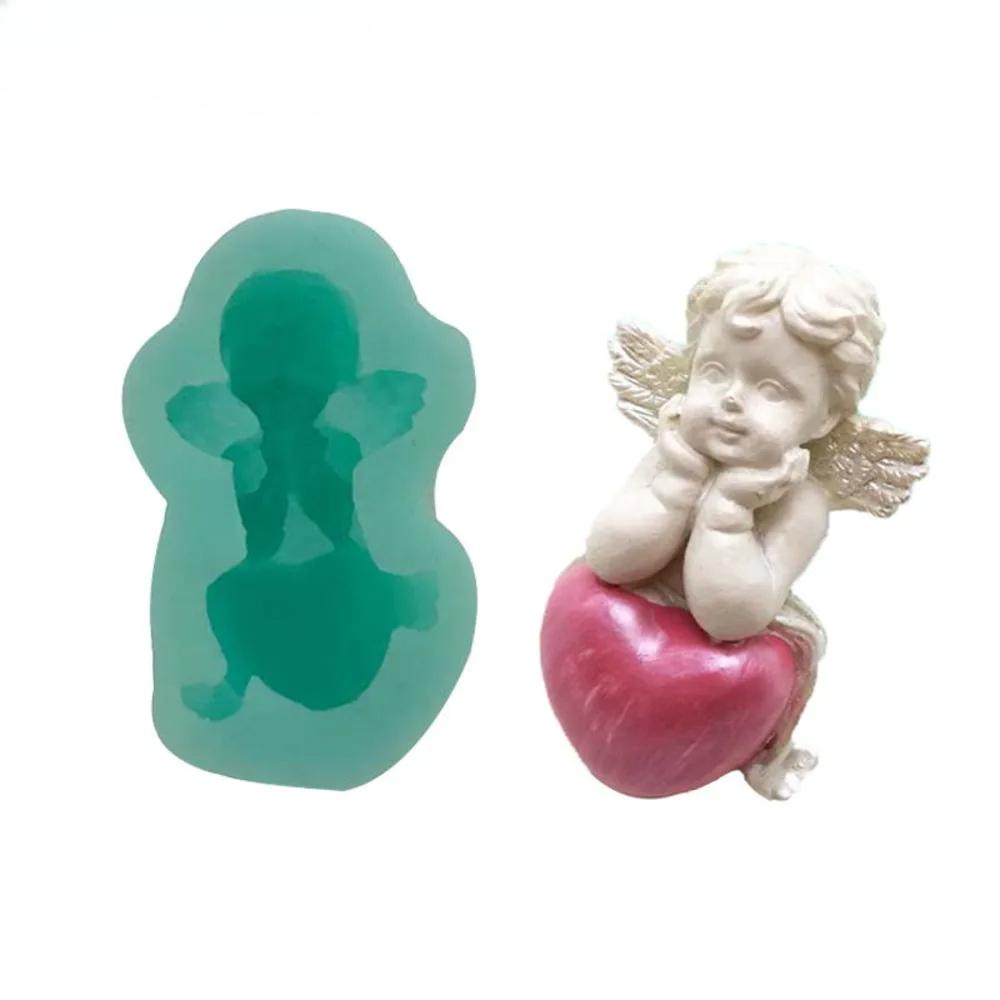 Cupid Little Angel Silicone Fondant Molds 3 Style Cake Decorating Tools Chocolate Candy Dessert Cupcake Kitchen Baking Mould
