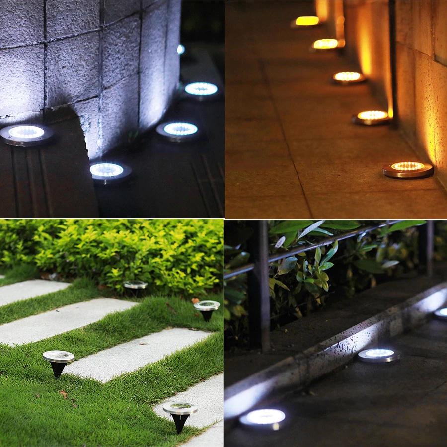 1-5pcs Solar Disc Light - Outdoor Garden LED Spot Light for Hotel Events - Decorative Buried Solar Light for Deck and Pathways