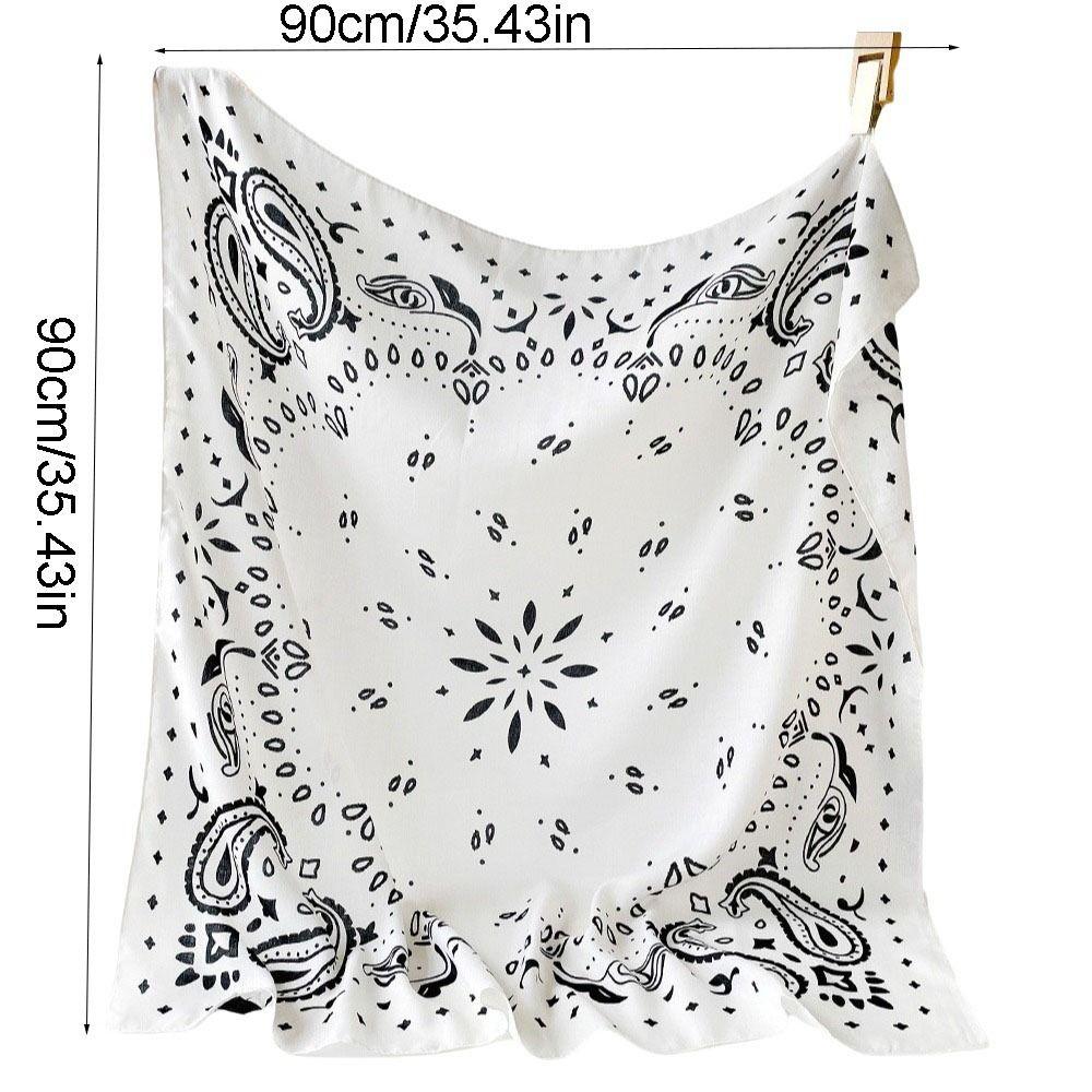 Fashion Thin Square Scarf Breathable Large Small Scarves Scarf Hair Band Headband Cashew Nut Print Silk Scarf Beach
