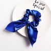 Elegant Bunnies Ears Hair Tie  Satins Scrunchie Solid Color Hair Accessory Ponytail Holder For Women and Girls