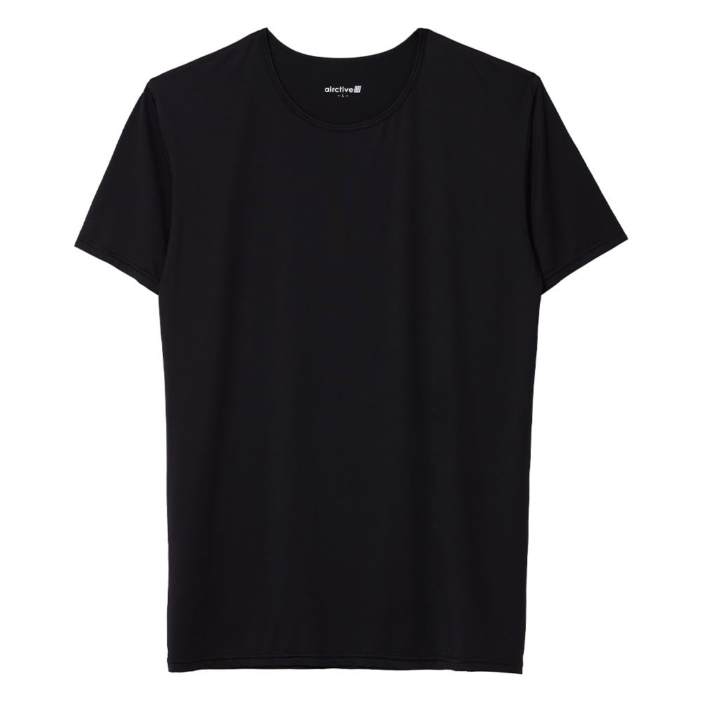 

нижнее белье для внутренней футболки для Teijin L [функц.] Прохладное на ощупь мужское, лето, AIRCTIVE, освежающее, черное, чёрный