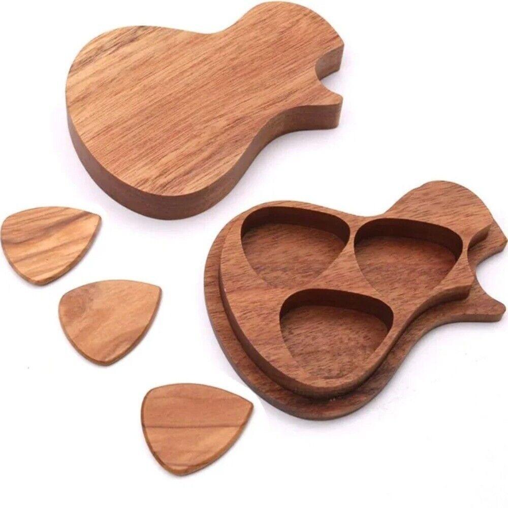 

Simplicity Wooden Personalized Text Gift Plectrums Creative 3x Guitar Picks Plectrums