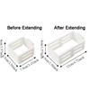 2PCS Plastic Retractable Fridge Storage Box Adjustable Space Saving Fridge Storage Container Hanging Partition Grid Clip
