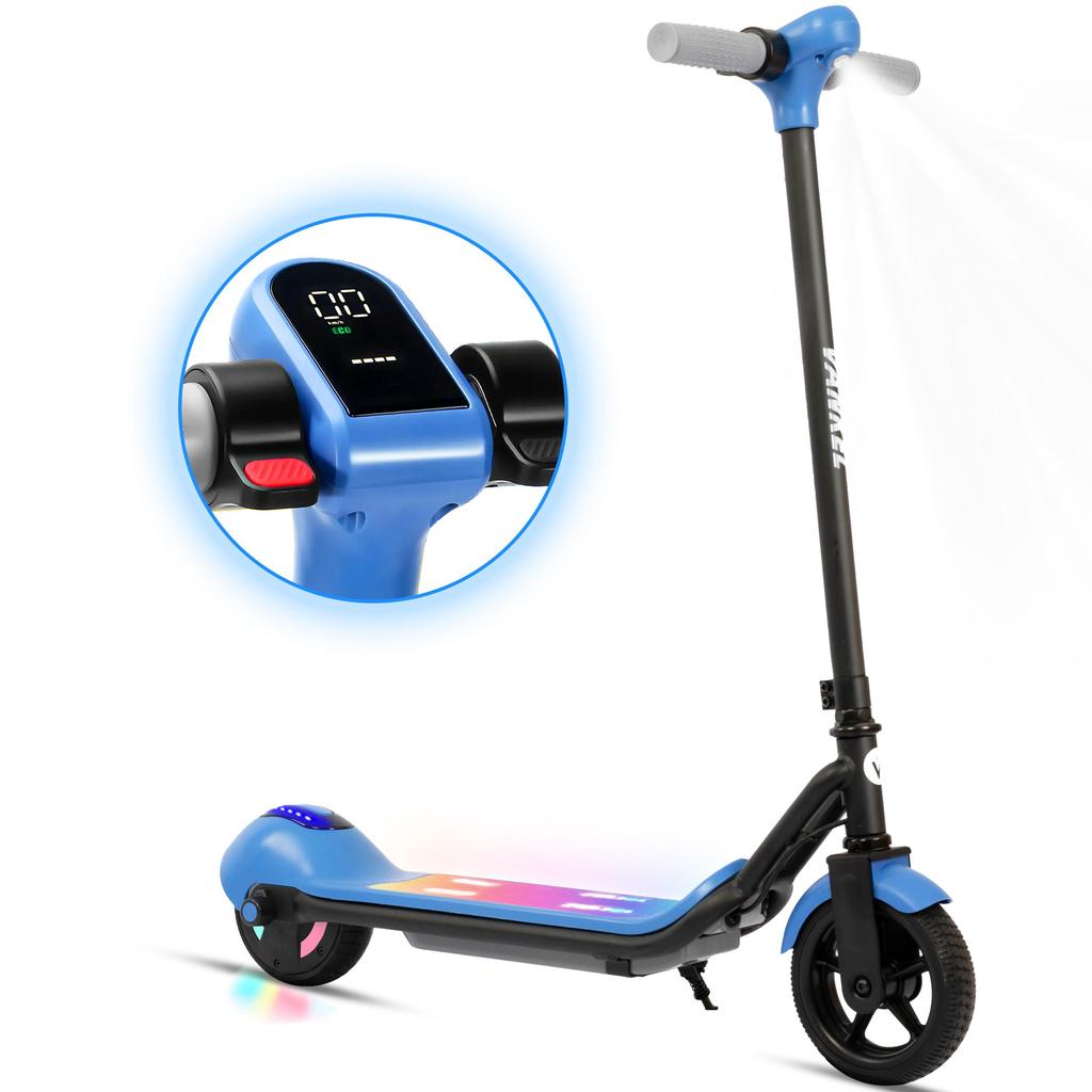 VANKEL ZQ001 Kid's Folding Electric Scooter 110W Motor 24V2.5Ah Battery 6.5 Inch Tires Outdoor Play Lightweight E-Scooter