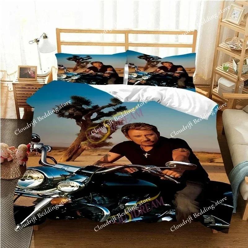 France Rock Singer J-Johnny H-Hallyday Bedding Set Single Twin Full Queen King Size Bed Set Aldult Kid Bedroom Duvet Cover Sets0