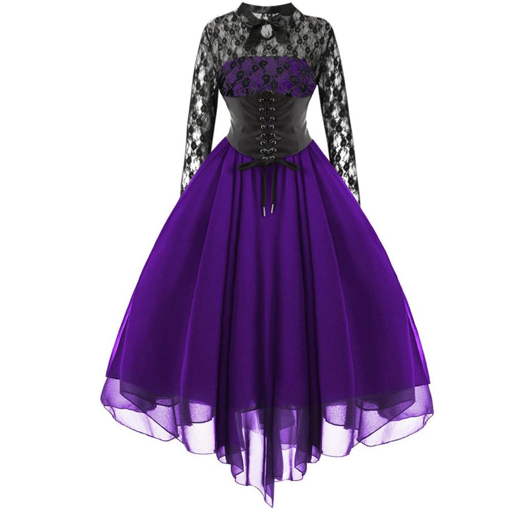 Women's Fashion Cool  Party Lace Casual Embroidery Bandage Elegant Dress