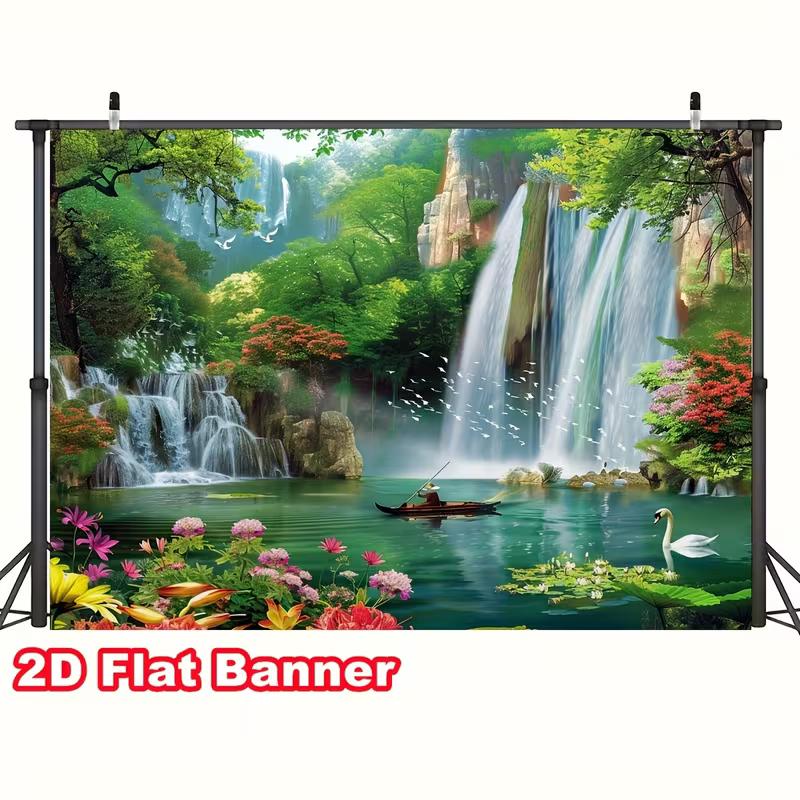2D Waterfall Landscape Background Cloth for Video Studio