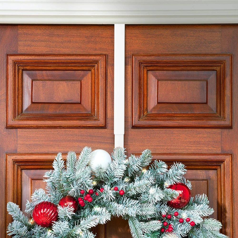 Floral Wreath Hanger Over The Door Large Wreath Metal Hook For Christmas Easter Wreath Front Door Hanger Xmas Party Supplies