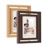 7-Inch Double-Sided Rotating Wooden Photo Frame Stand Creative Handmade Pet Cat Dog Hand And Foot Print Commemorative Gift