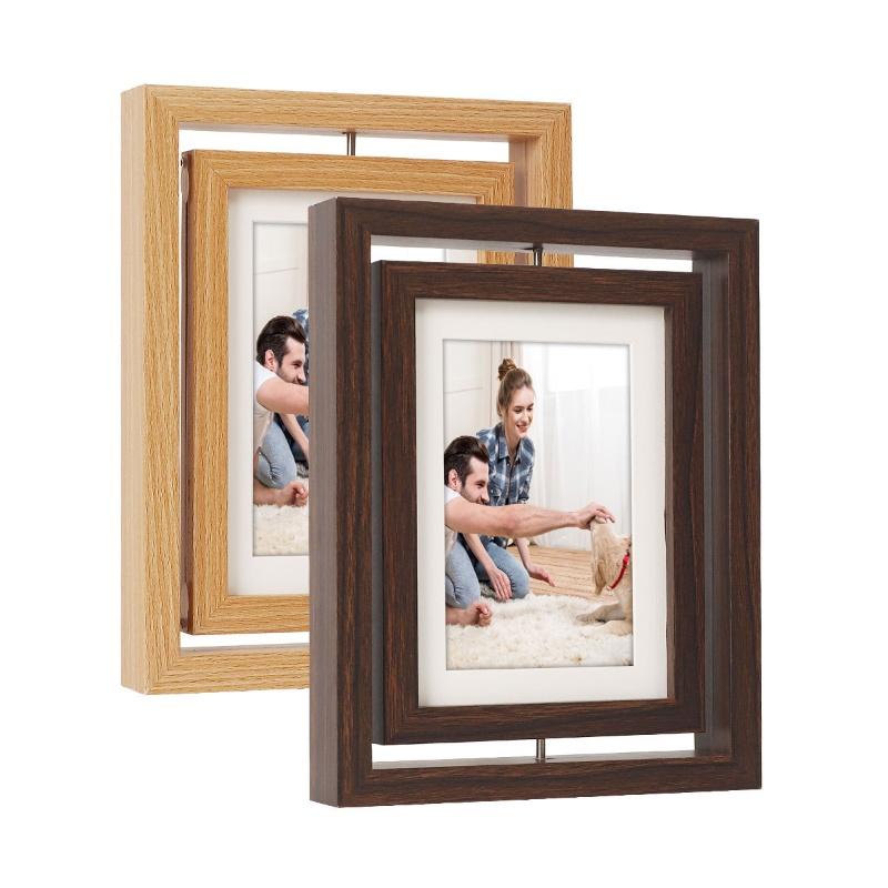 New Rotatable Double-Sided Photo Frame Decorative Desktop Design Pet Birthday Commemorative Display Frame
