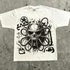 Unisex Graphic T-shirt Men Women Vintage Top Hip Hop Streetwear Oversized Tshirt Short Sleeve Casual Clothing Summer Fashion Y2K Tee