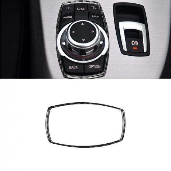 Carbon Fiber Central Multimedia Button Frame Cover For BMW Z4 E89 2009-2016