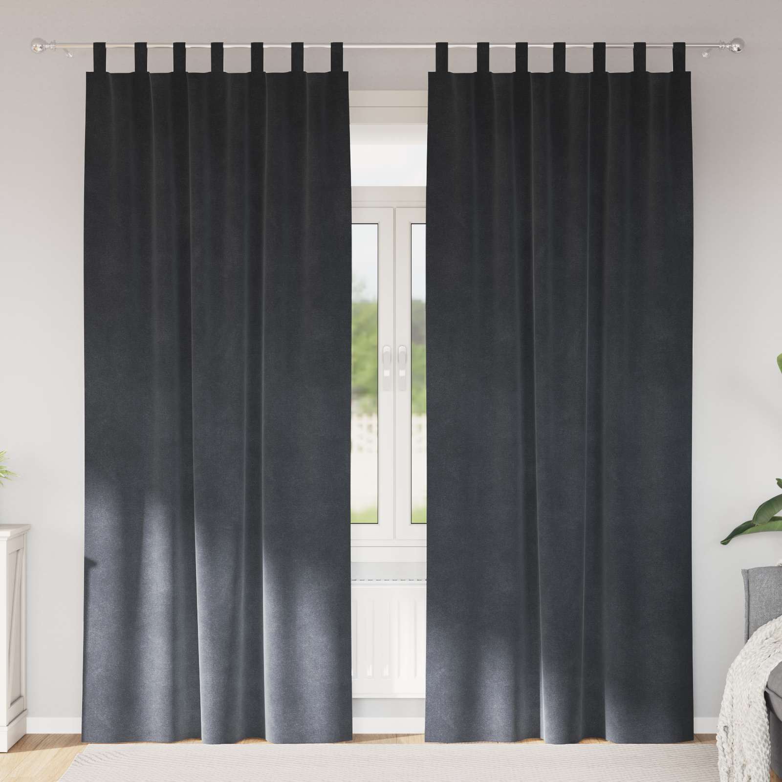 vidaXL Vorhänge 2 stk. Hellgrau 140 x 245 cm Samt hellgrau