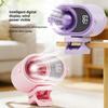 Clip On Turbo Mini Fan With Led Digital Display Usb Rechargeable 4 Speed Portable Personal Fan Travel And Summer Cooling Fan