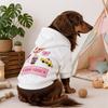 Pet Hoodie With Cartoon NYC Embroidery Floral Sweet Treat Design Cats Dogs Casual Wear