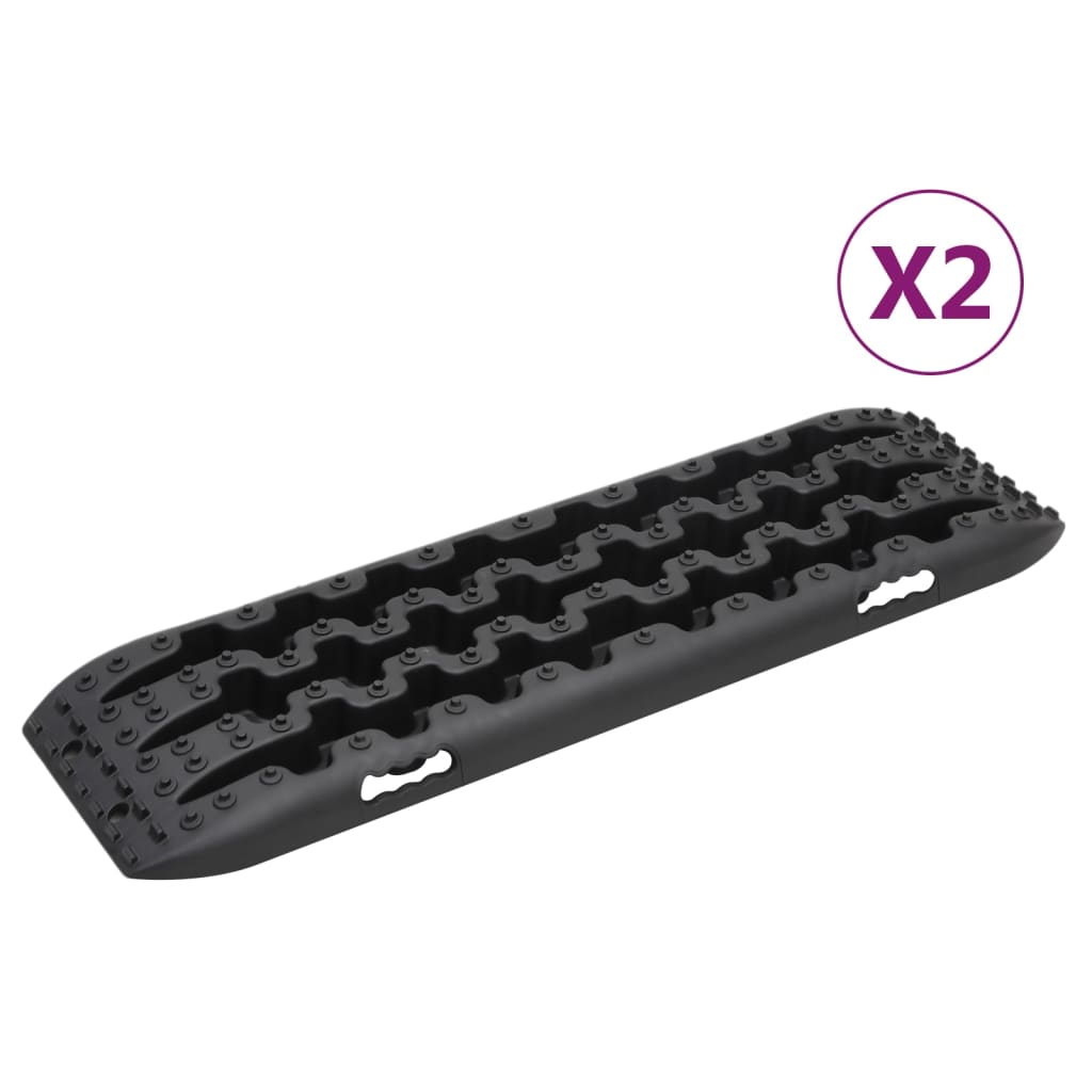 Traction Mats 2 pcs Black 106 x 30.5 x 7 cm Nylon