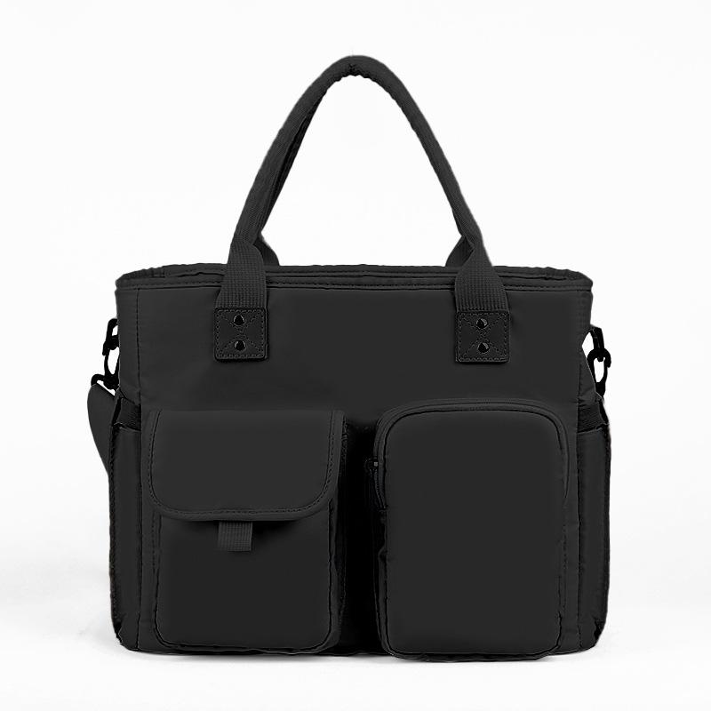 

PEVA Office Worker Insulated Bag Aluminum Foil Cooler Outdoor Waterproof Ice Bag Large Capacity Camping Picnic Bag Reusable чёрный