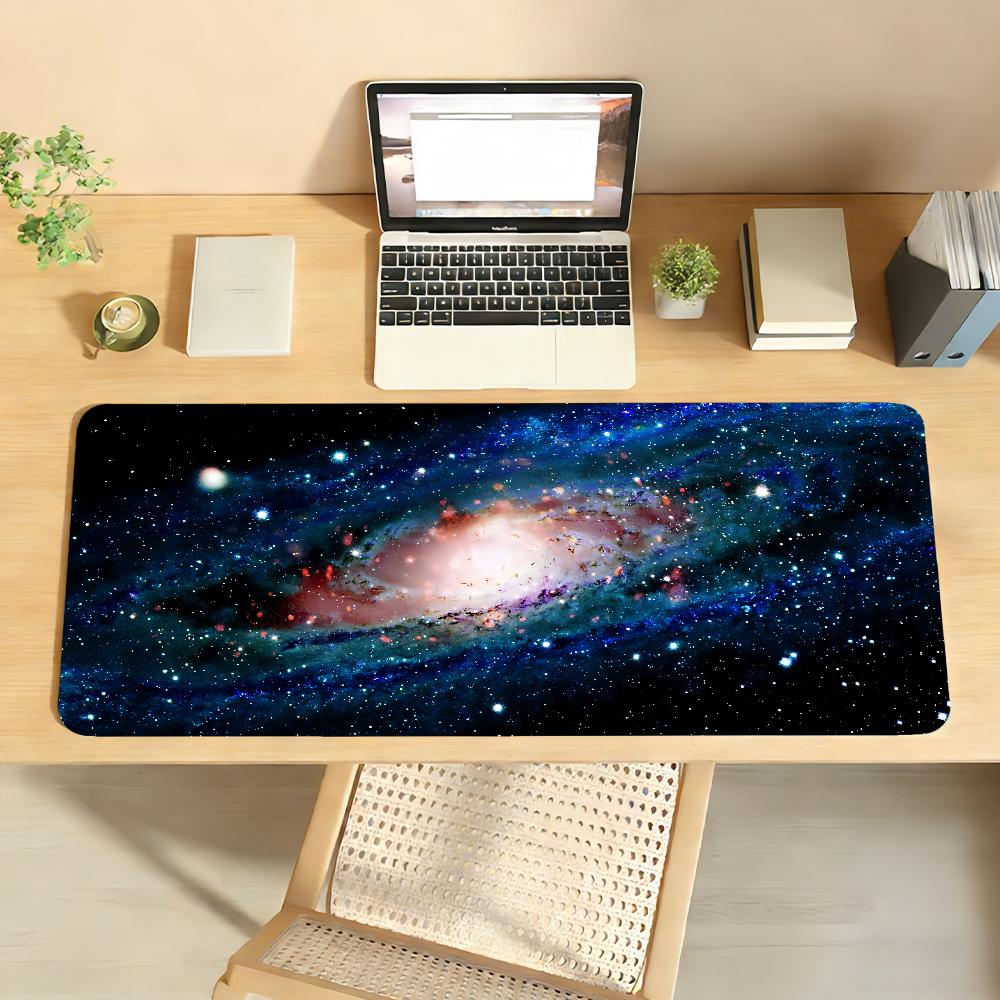 Galaxie Mauspads Rutschfeste Verriegelungskante Schreibtischunterlage PC Laptop Zubehör Gummi Büro Tastatur Großes Spiel XXL Teppich