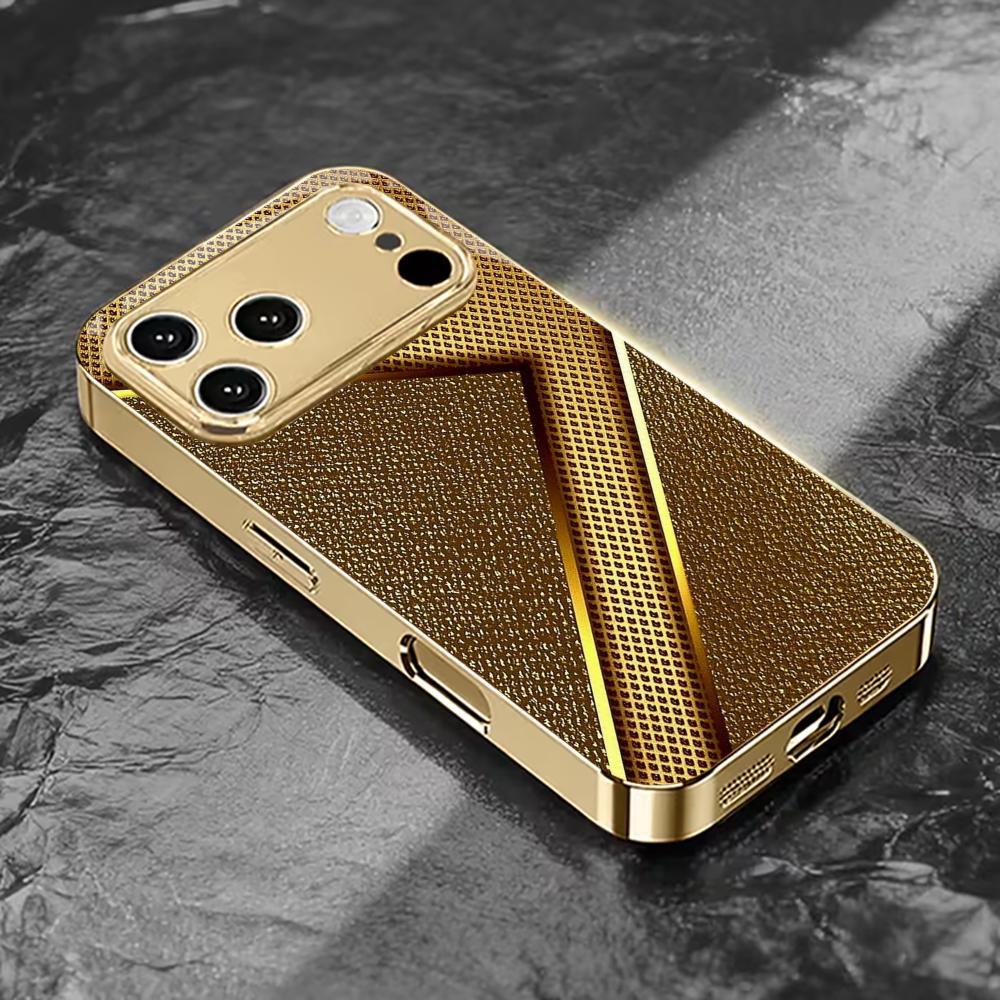 Exquisite Luxurious High-end Phone Case Electroplated Glass PhoneCase for iPhone 17 16 15 14 13 12 11pm Pro Plus Dropresistant