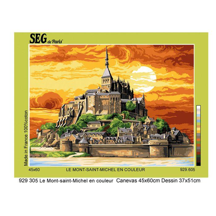 Canevas antique Mont Saint Michel 45x60cm