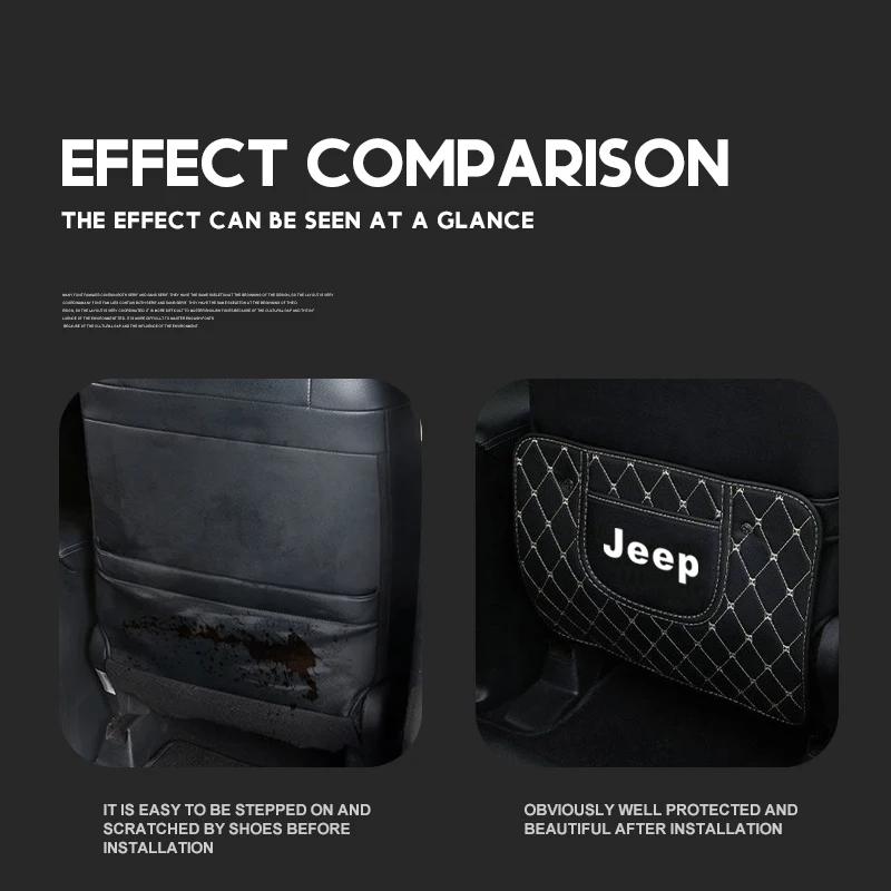 Pro Jeep 1 ks Ochrana opěradla autosedačky Podložka proti kopnutí Pro Jeep Wrangler Renegade Compass Grand Cherokee Patriot Rubicon Li