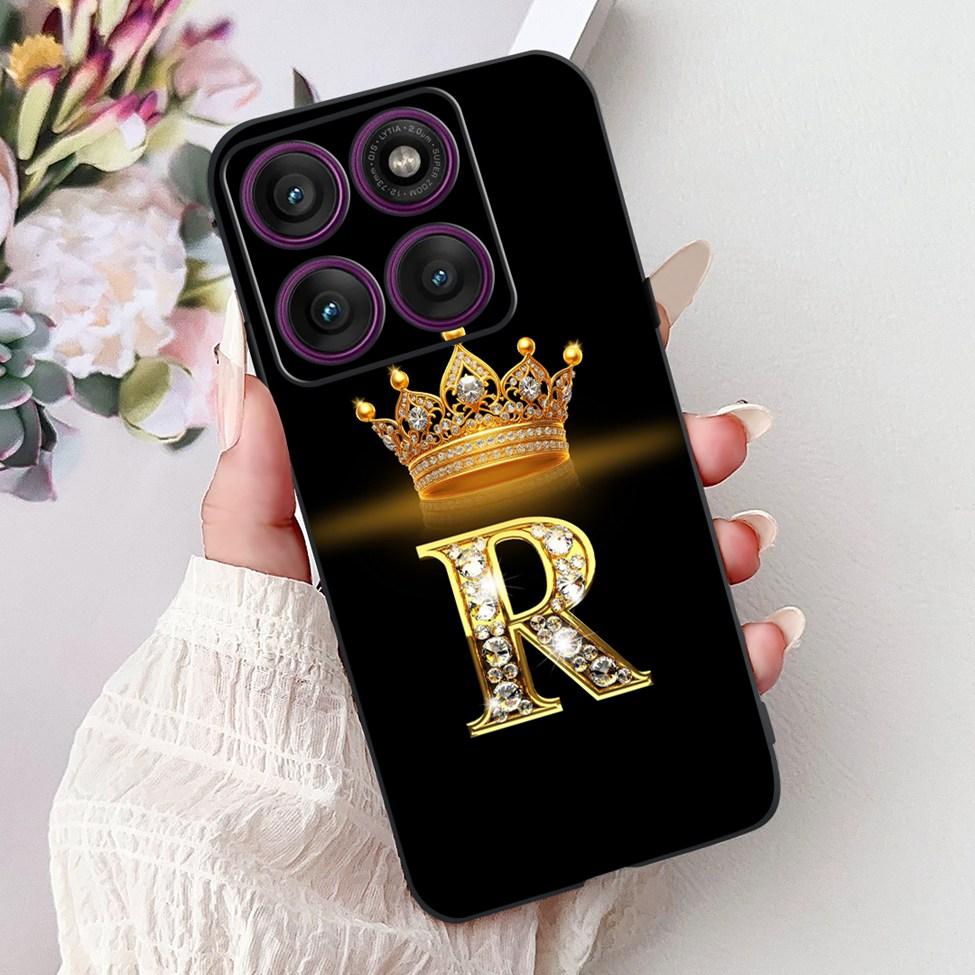 For Motorola Edge 60 Pro Case XT2507-1 Silicone Fashion Luxury A-Z Letters Shockproof Back Cover For Moto Edge 60Pro Phone Case