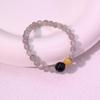 Elegant Gray Moonstone & Labradorite Bracelet with Golden and Blue Tiger Eye Beads