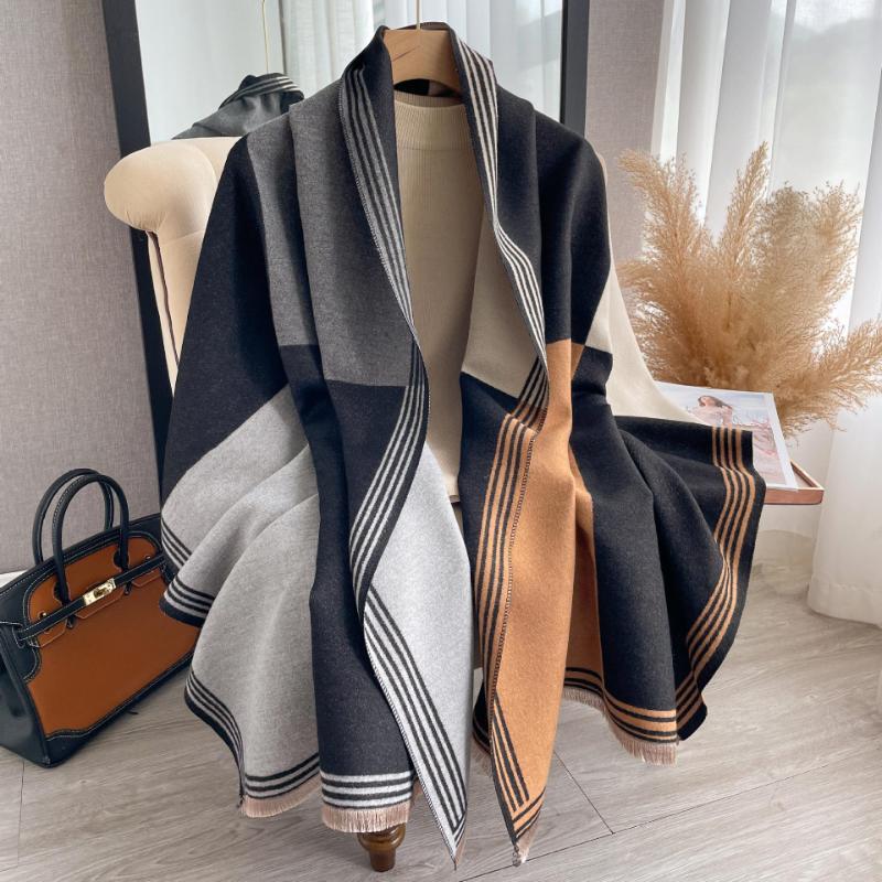 Winter Cashmere Scarf Women 65X185Cm Female Warm Pashmina Shawls Wrap Scarves Blanket Thick Ladies Bufanda Design
