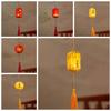LED Bead Mid Autumn Lantern Sturdy Frame Glowing Holiday Lamp Printed Fabric Lantern  Culture Fans