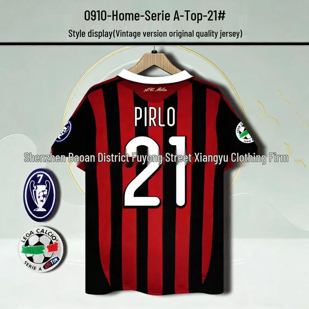 93–14AC Klassisches Retro-Fußballtrikot: 22 Kaka, 32 Beckham, 80 Ronaldinho, 99 Ronaldo