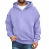 Men's Casual Zippered Hoodie Loose Fit Sweatshirt for Everyday Wear