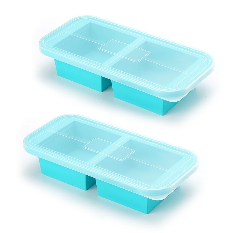 2 or 3-piece Silicone Freezer Tray Mold with Lid, Storage Box Food Box, Storage Containers for Soup, Broth, Meal Prep, Ice Cubes