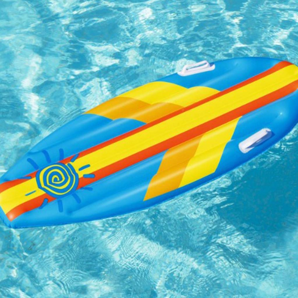 Inflatable Surf Board Colorful Stable Surf Board Floaties Inflatable Multifunctional Beach Pool Toy Reusable Attractive Surf