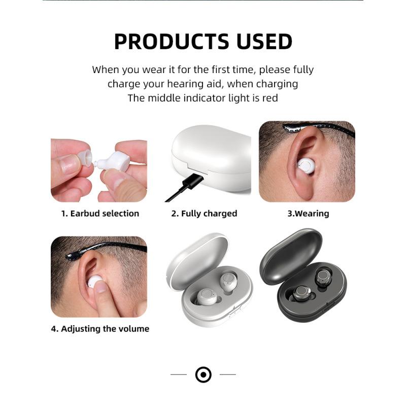Magnetic Rechargeable Hearing Aid Bluetooth Appearance Elderly Sound Amplifier Sound Collector Elderly Hearing Aid Mini Sound Amplifier
