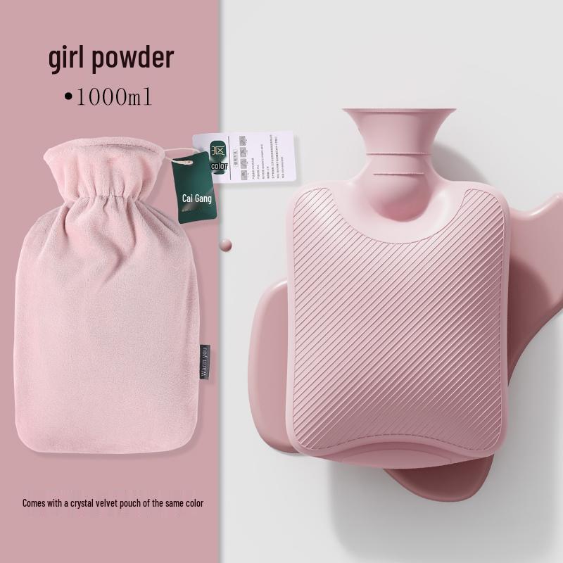 Large Plush Hot Water Bottle & Hand Warmer for Abdomen and Feet