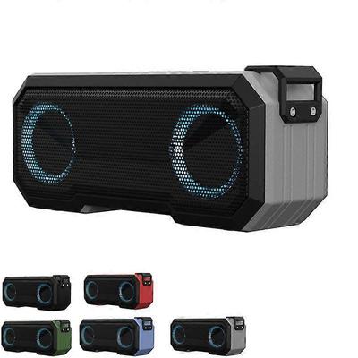IPX7 Vodotěsný, Prachotěsný a Nárazuvzdorný Bluetooth Reproduktor Duální Měnič Přenosný Domácí Bezdrátový ZvukŠedý