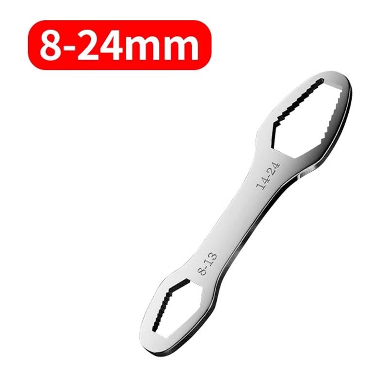 Universal Plum Blossom Double-Headed Wrench, 8-24mm Self-Tightening German Steel, Special-Shaped, Super Hard
