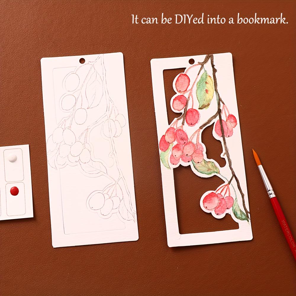 10 sheets/set watercolor bookmark painting set DIY watercolor paper handmade portable coloring bookmark, holiday party gift