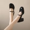 2025 Summer Fashion: Women's Retro Chunky Heel Mary Jane Shoes with Sweet Square Toe and Buckle Strap