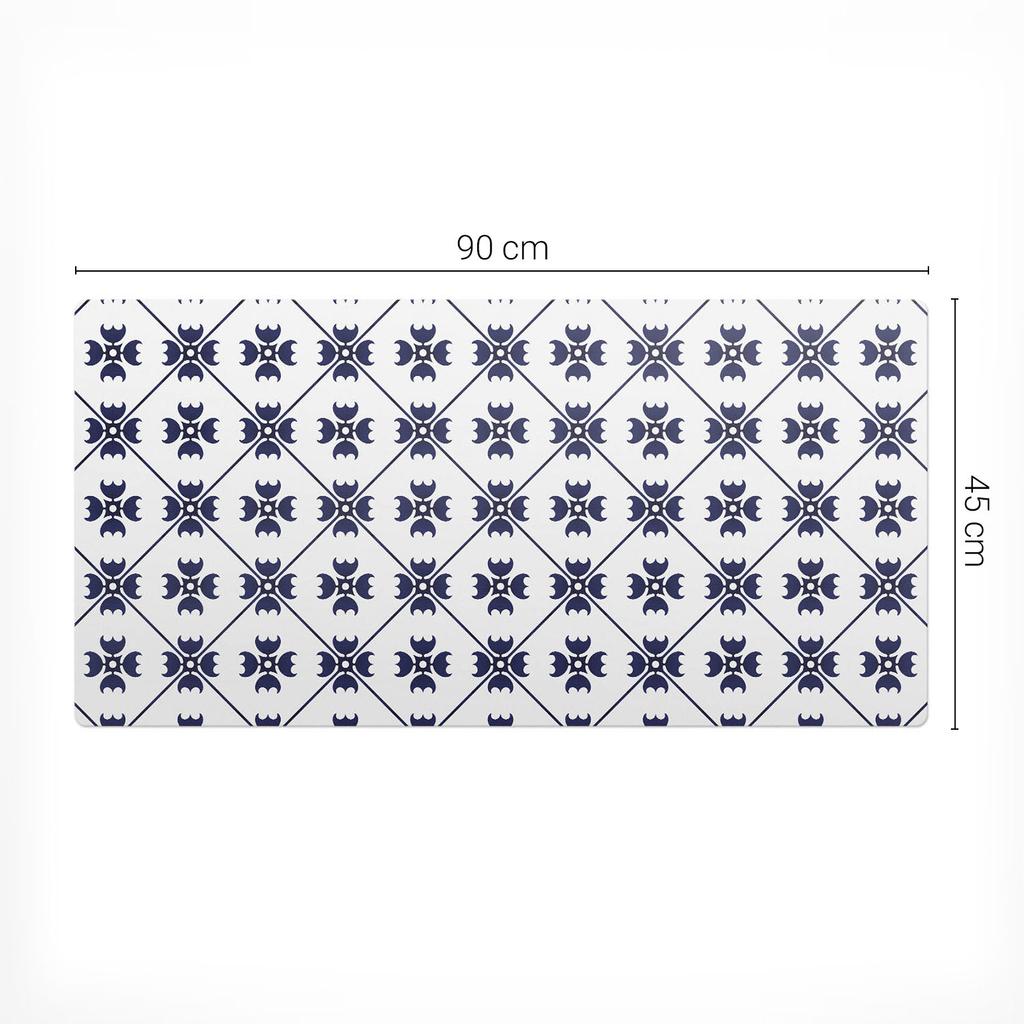 Mata Dekoracyjna Pod Laptopa Na Biurko Geometryczny Wzór Retro 90X45 Cm