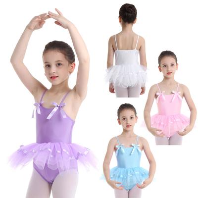 Kids Ballet Leotard Dress Gymnastics Stage Performance Tutu Ballerina Dress Little Girls Ballet Clothing